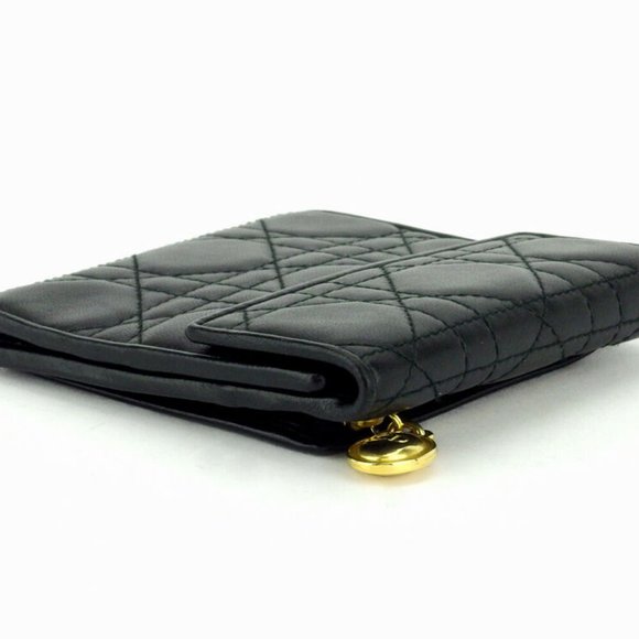 Dior Tri-Fold Wallet Lady Dior Leather Authentic used - Picture 3 of 8